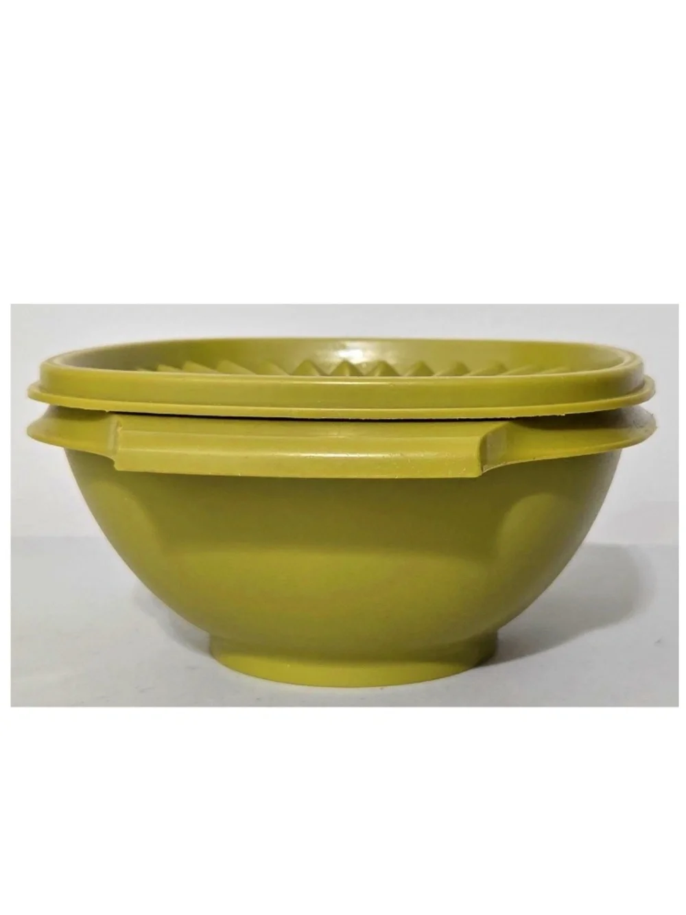 Vintage Tupperware Bowl Green Lid Modular Mates Servalier Container 840-6 VTG